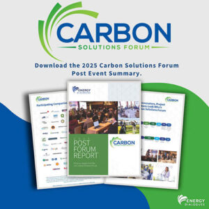 Graphic showing e-book pages for Carbon Post Forum Report.
