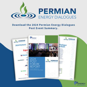 Graphic showing e-book pages for Permian Post Forum Report.